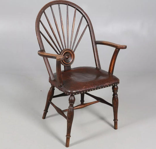 Rare Antique Elm Windsor Armchair